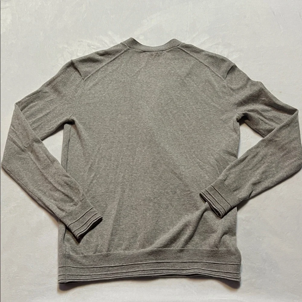 Tory Burch grey merino wool boyfriend full cardigan